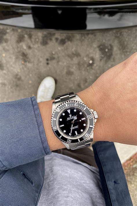 new rolex submariner on wrist